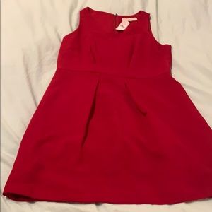 Garnet red dress.